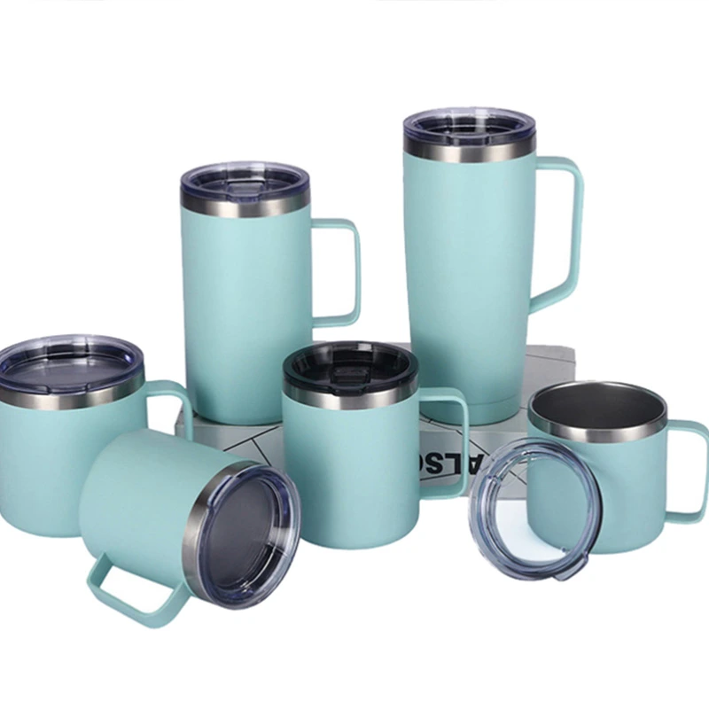 stainless steel mug with handle